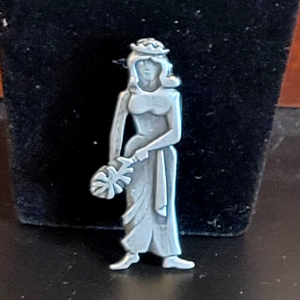 Metzke Pewter Girl Brooch